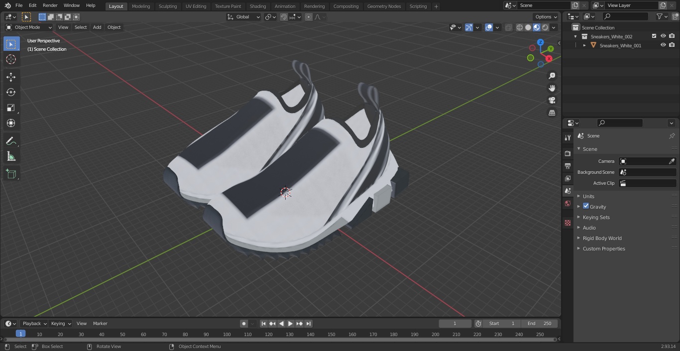 Sneakers White 3D model