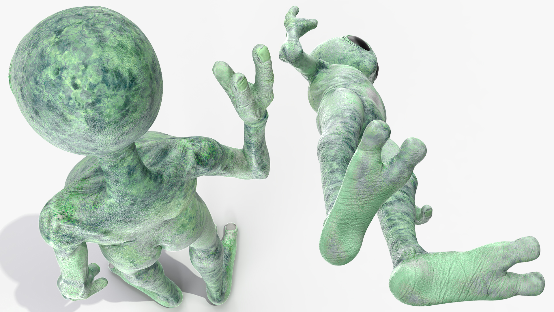 3D model Green Alien Greeting Pose