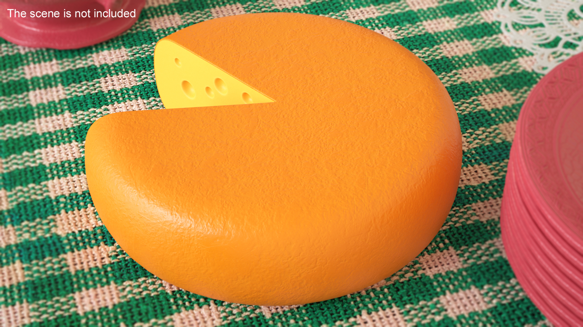 Cartoon Head of Cheese 3D