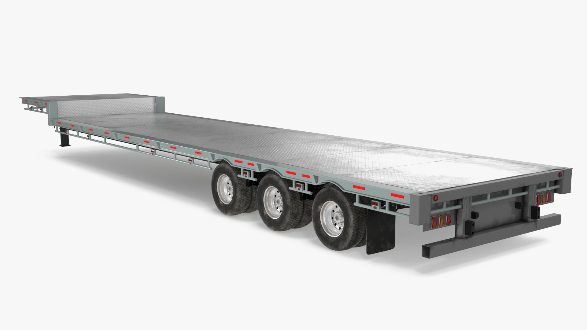 3D model Flatbed Semi Trailer