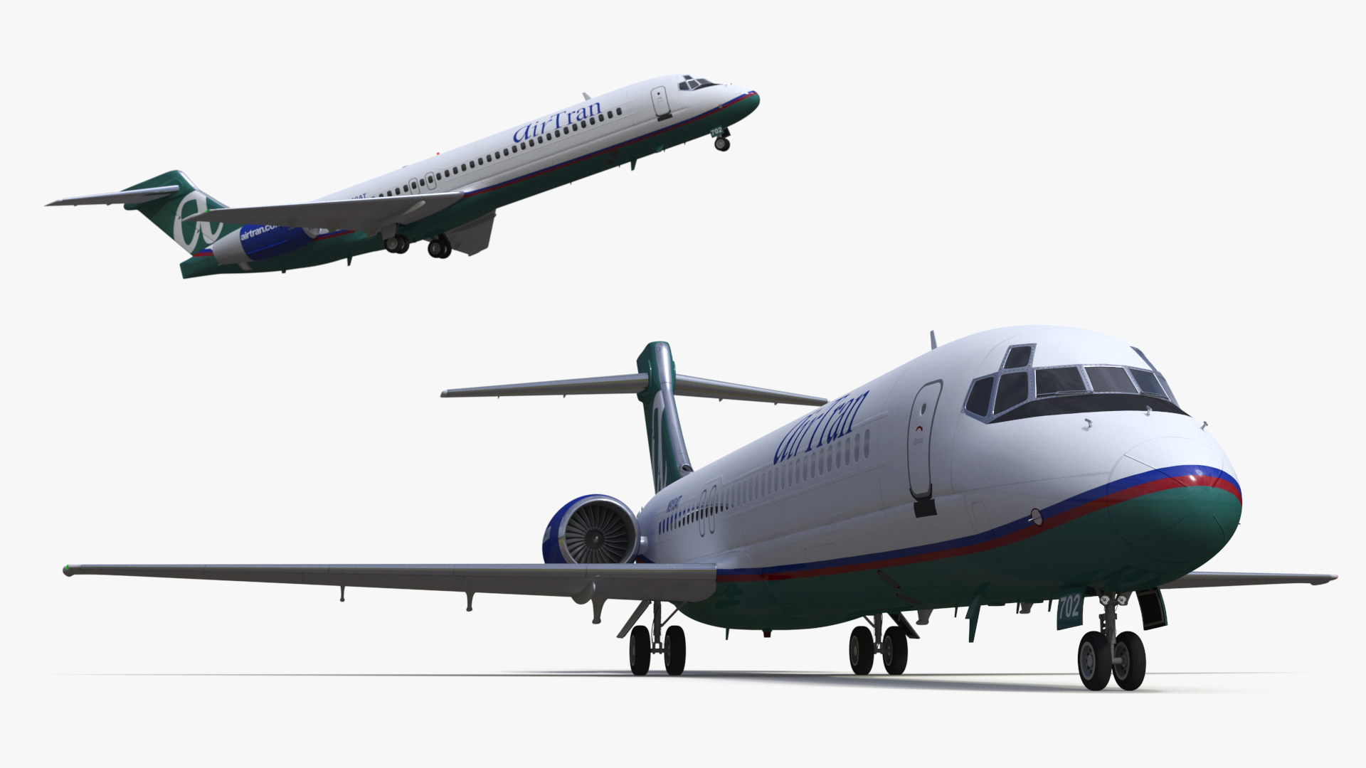 3D Boeing 717 AirTran Airways