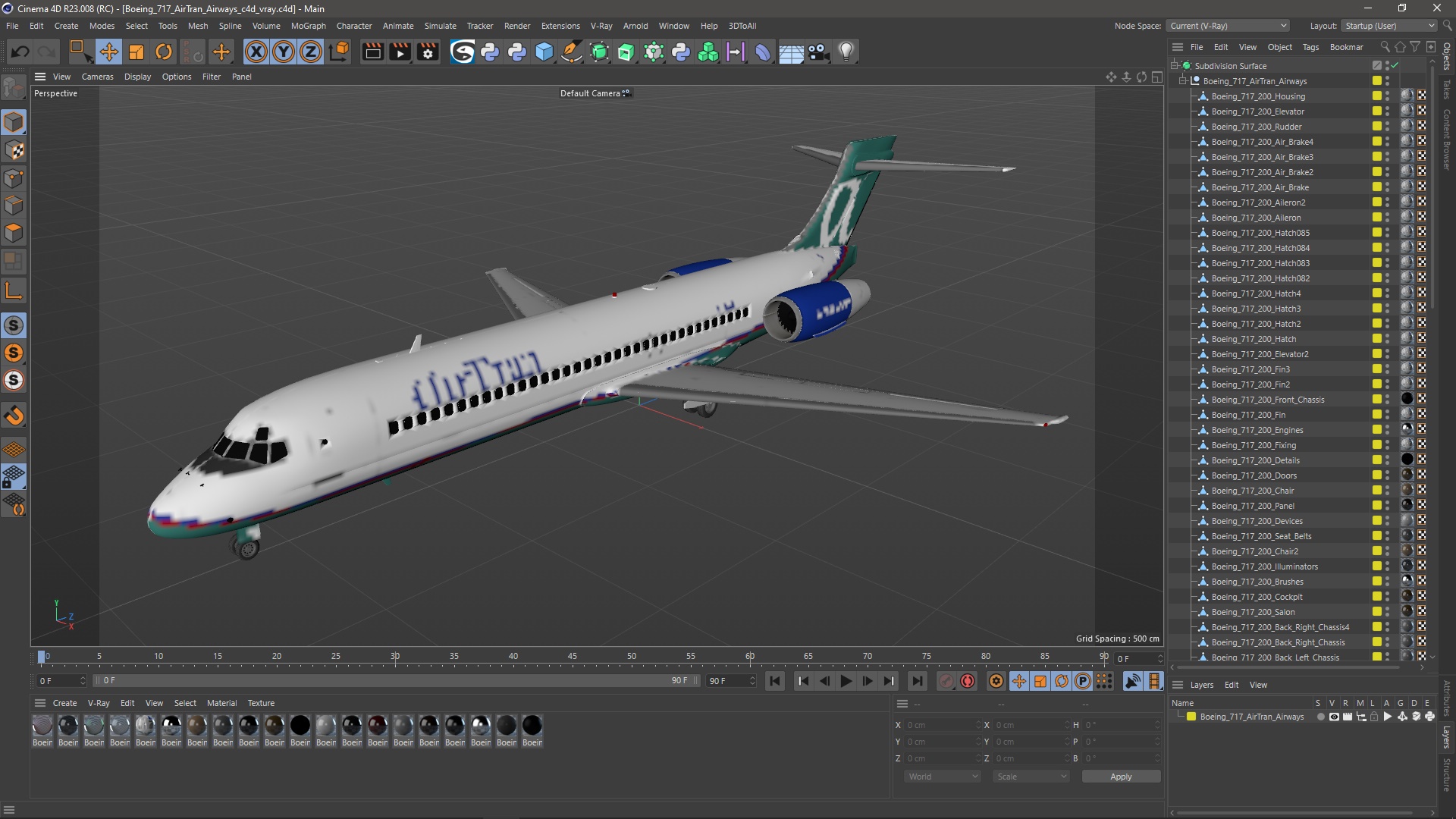 3D Boeing 717 AirTran Airways