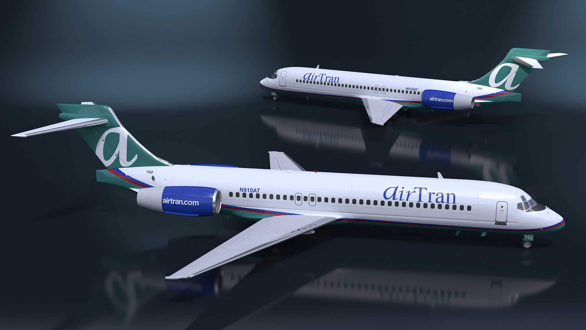 3D Boeing 717 AirTran Airways