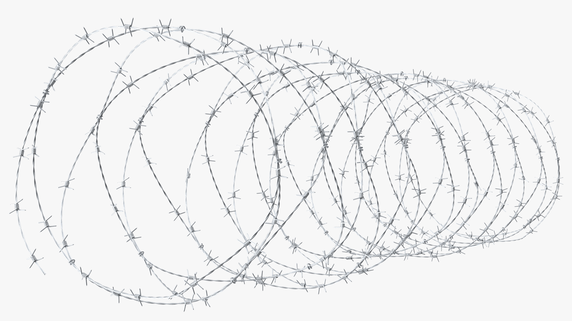 Razor Wire Obstacle 3D model