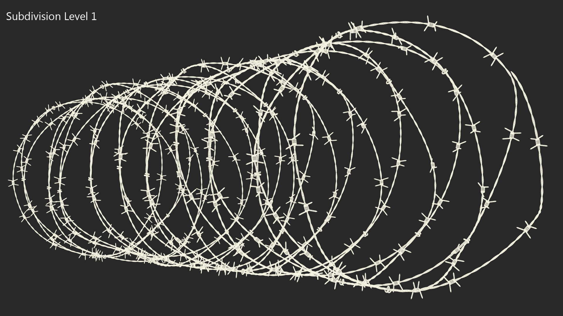 Razor Wire Obstacle 3D model