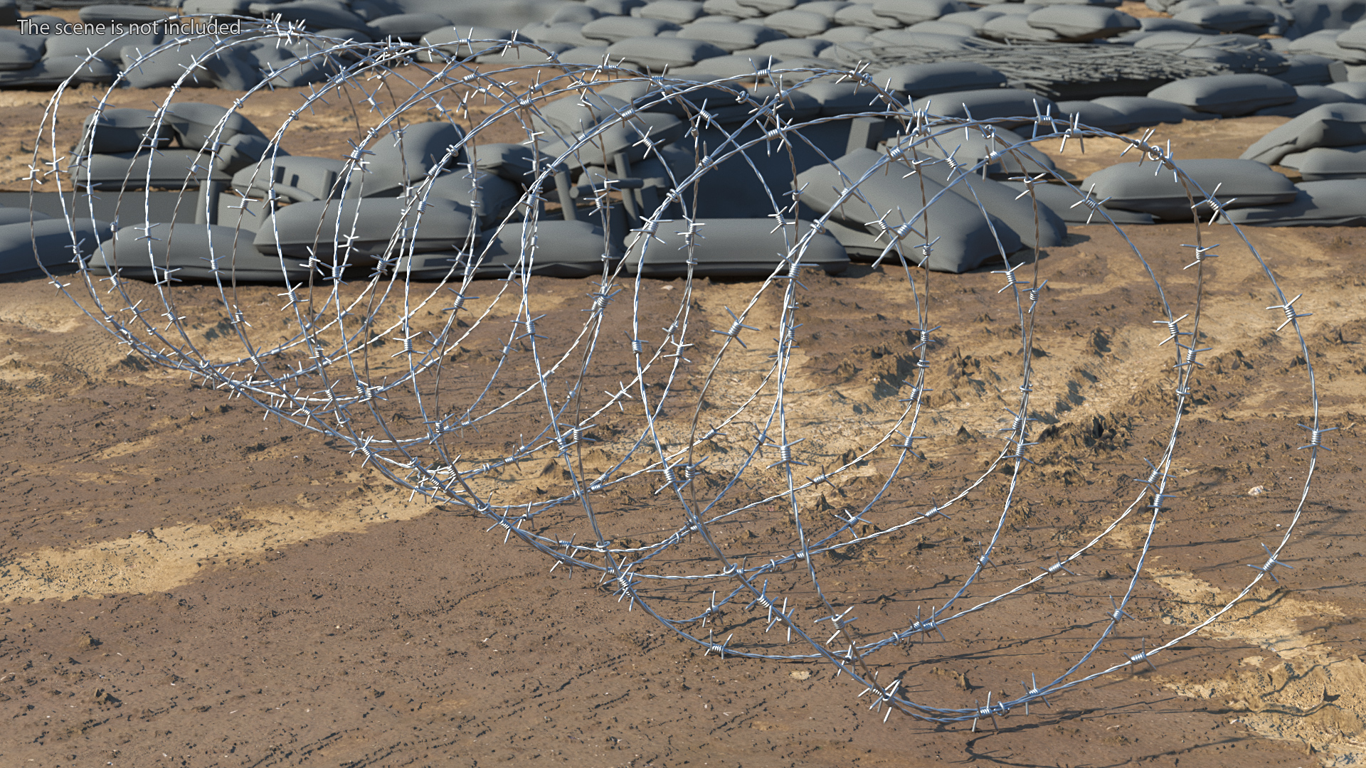 Razor Wire Obstacle 3D model