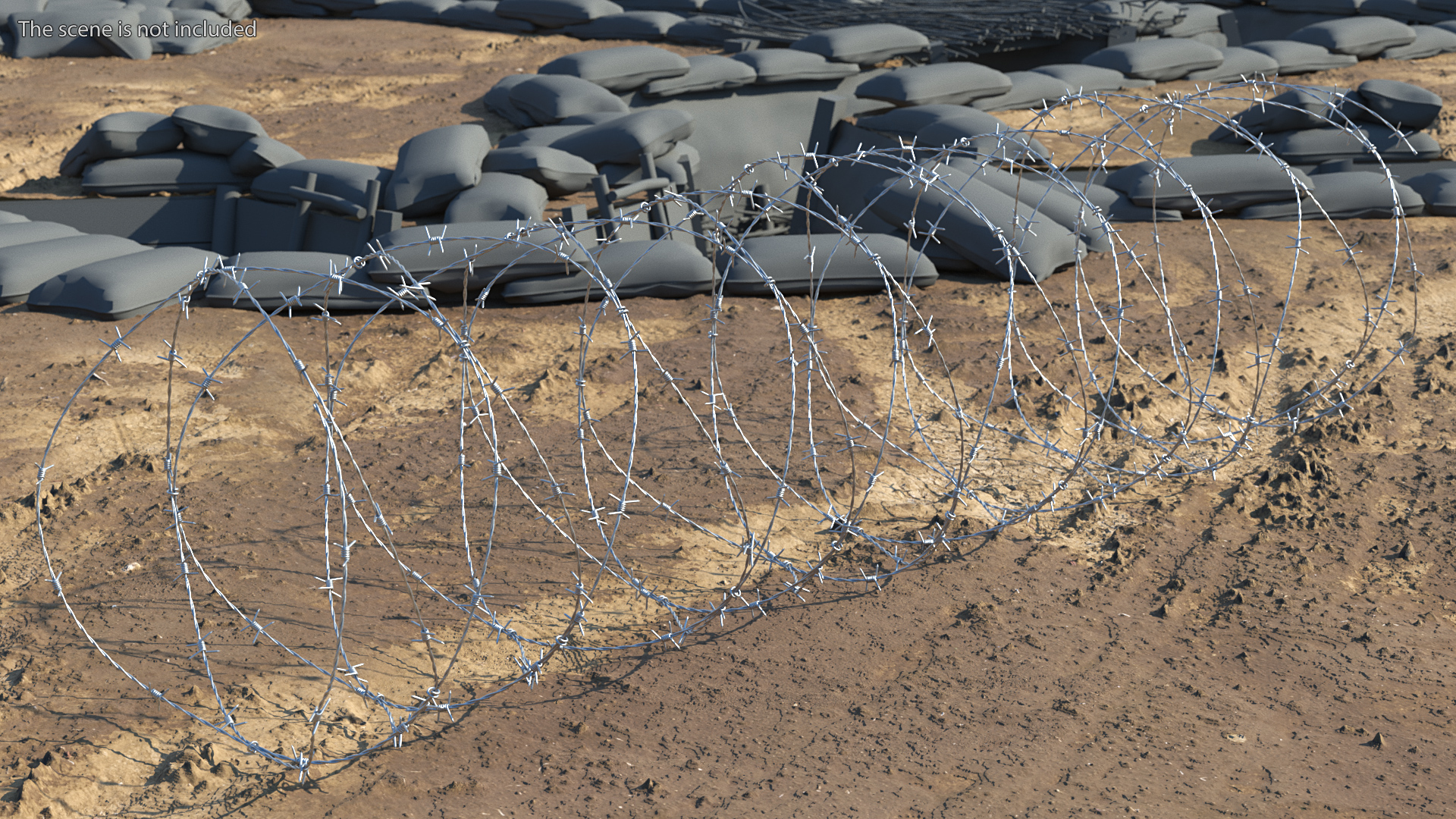 Razor Wire Obstacle 3D model