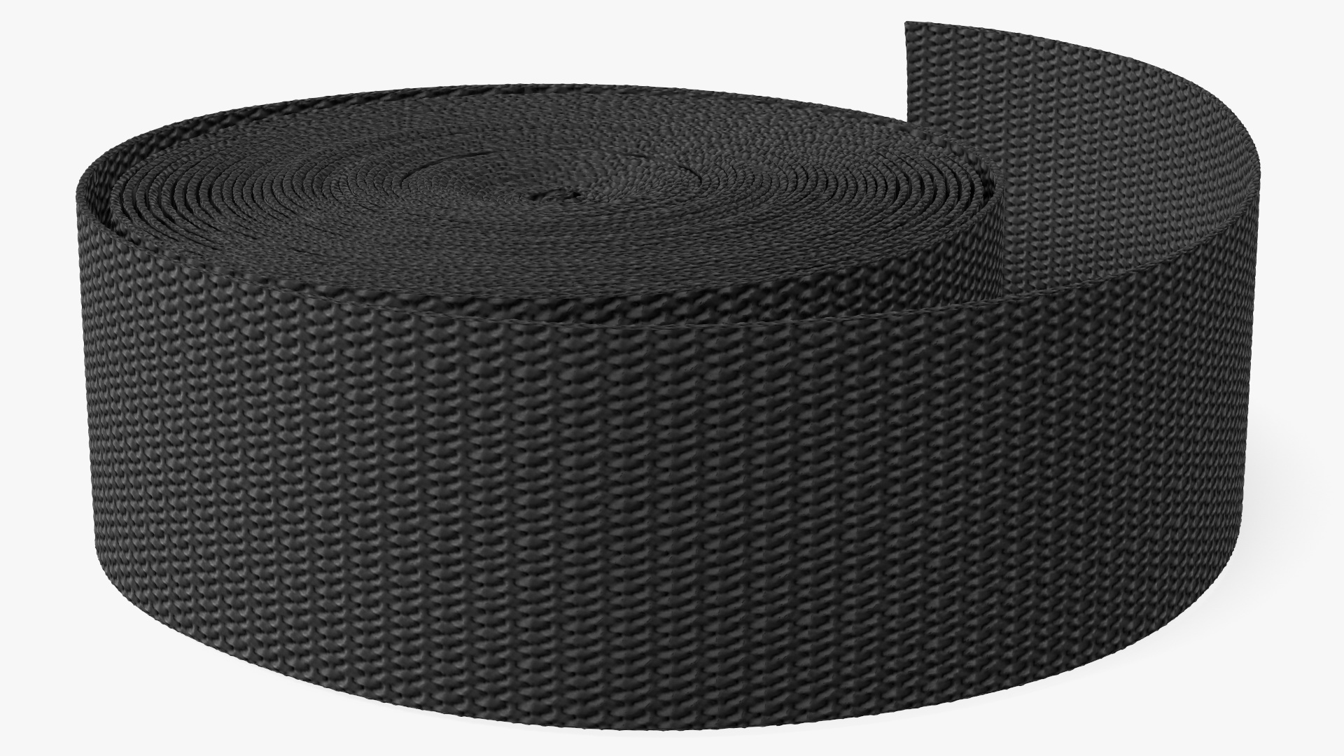 3D model Webbing Belt Strap Round Black