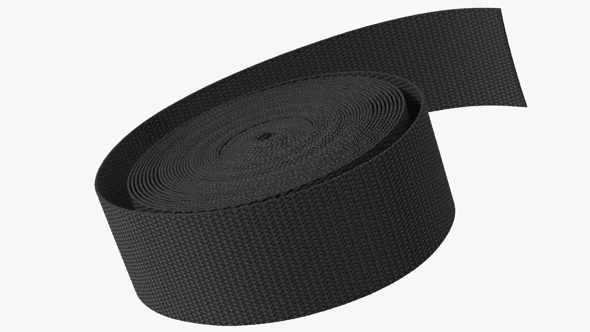 3D model Webbing Belt Strap Round Black