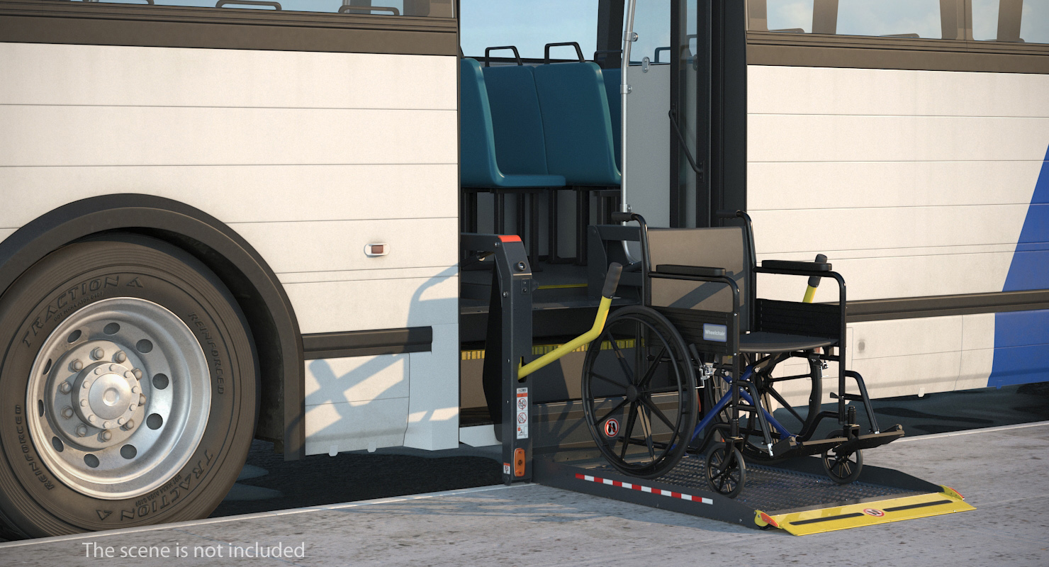 Hydraulic Wheelchair Lift Rigged 3D