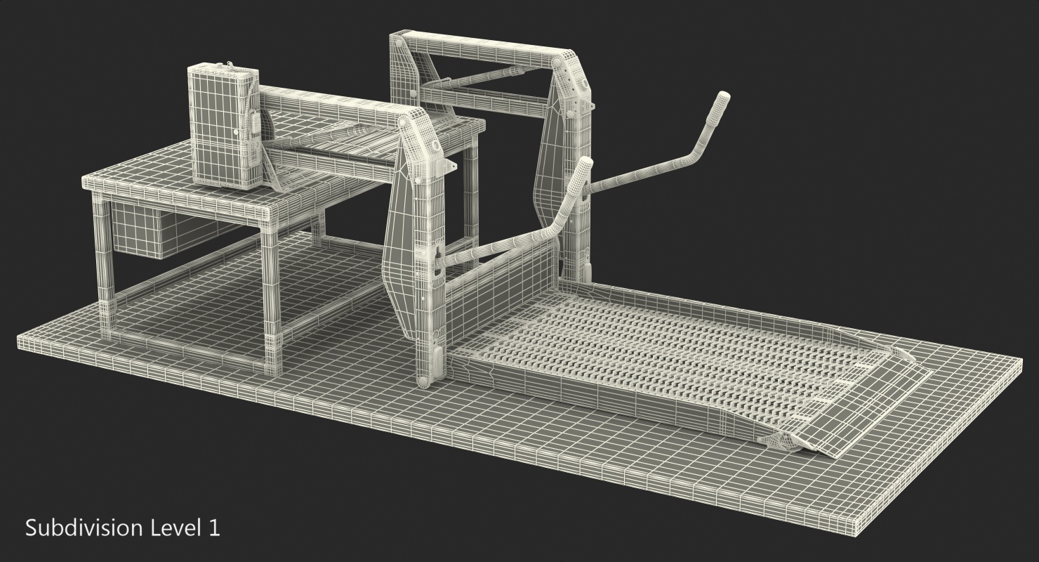 Hydraulic Wheelchair Lift Rigged 3D