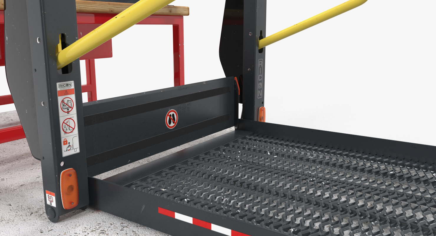 Hydraulic Wheelchair Lift Rigged 3D