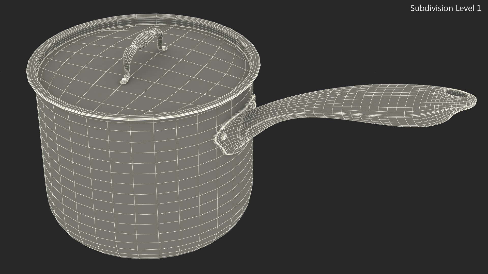 Stainless Steel Saucepan 3D model