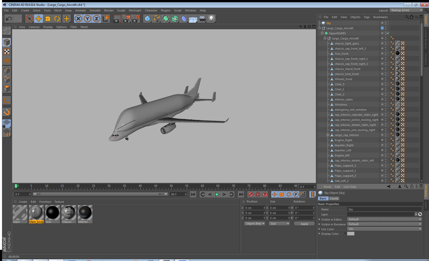 3D model Large Cargo Aircraft