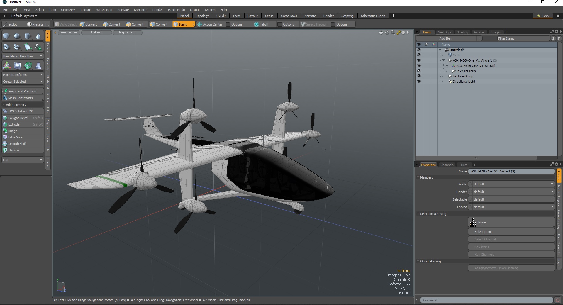 ASX MOBi-One V1 Aircraft 3D model