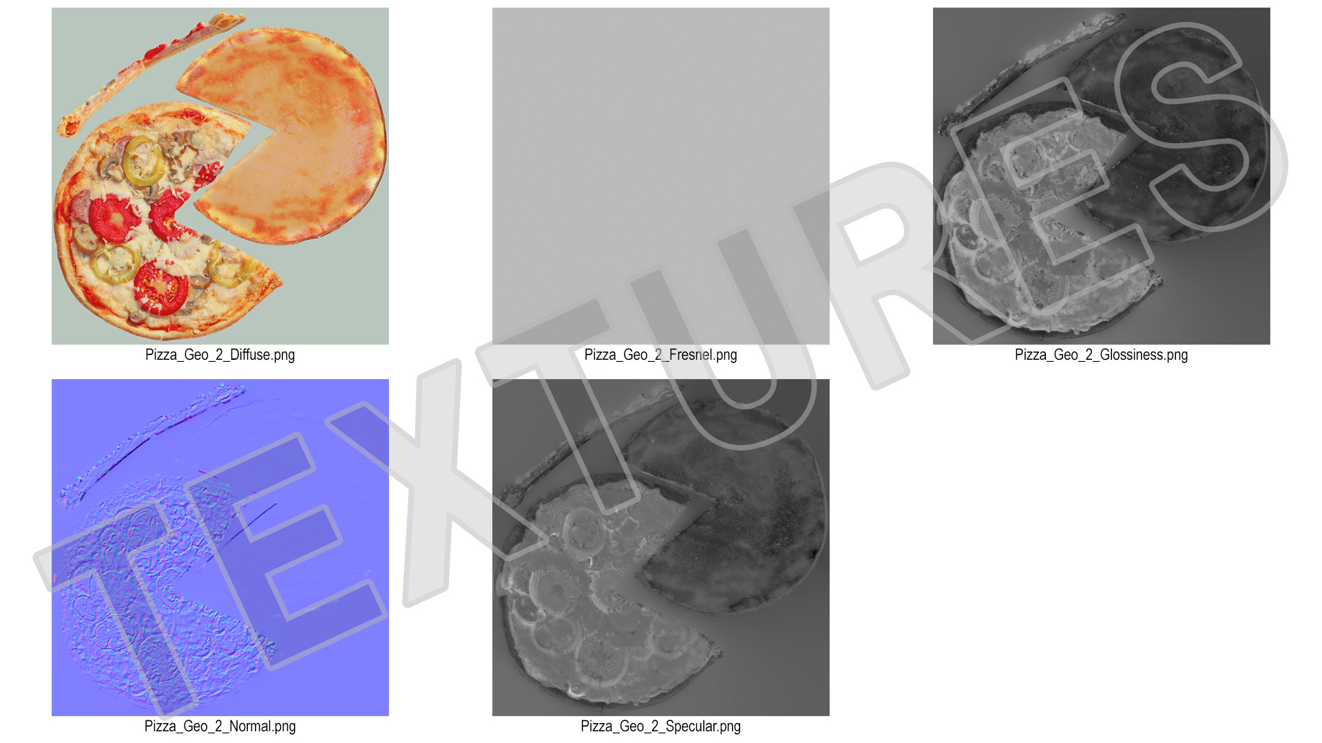 3D Pizza without One Slice model