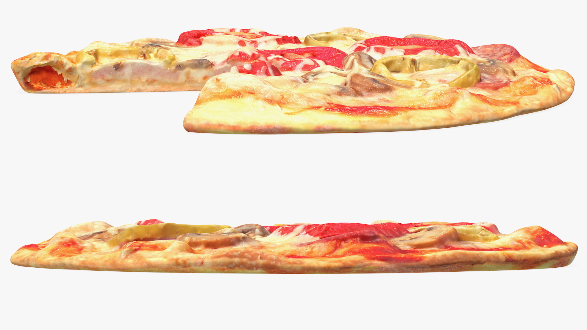 3D Pizza without One Slice model