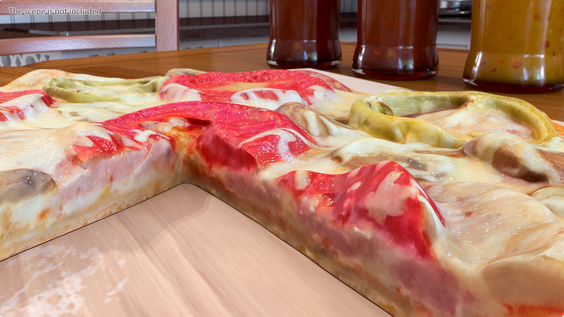 3D Pizza without One Slice model