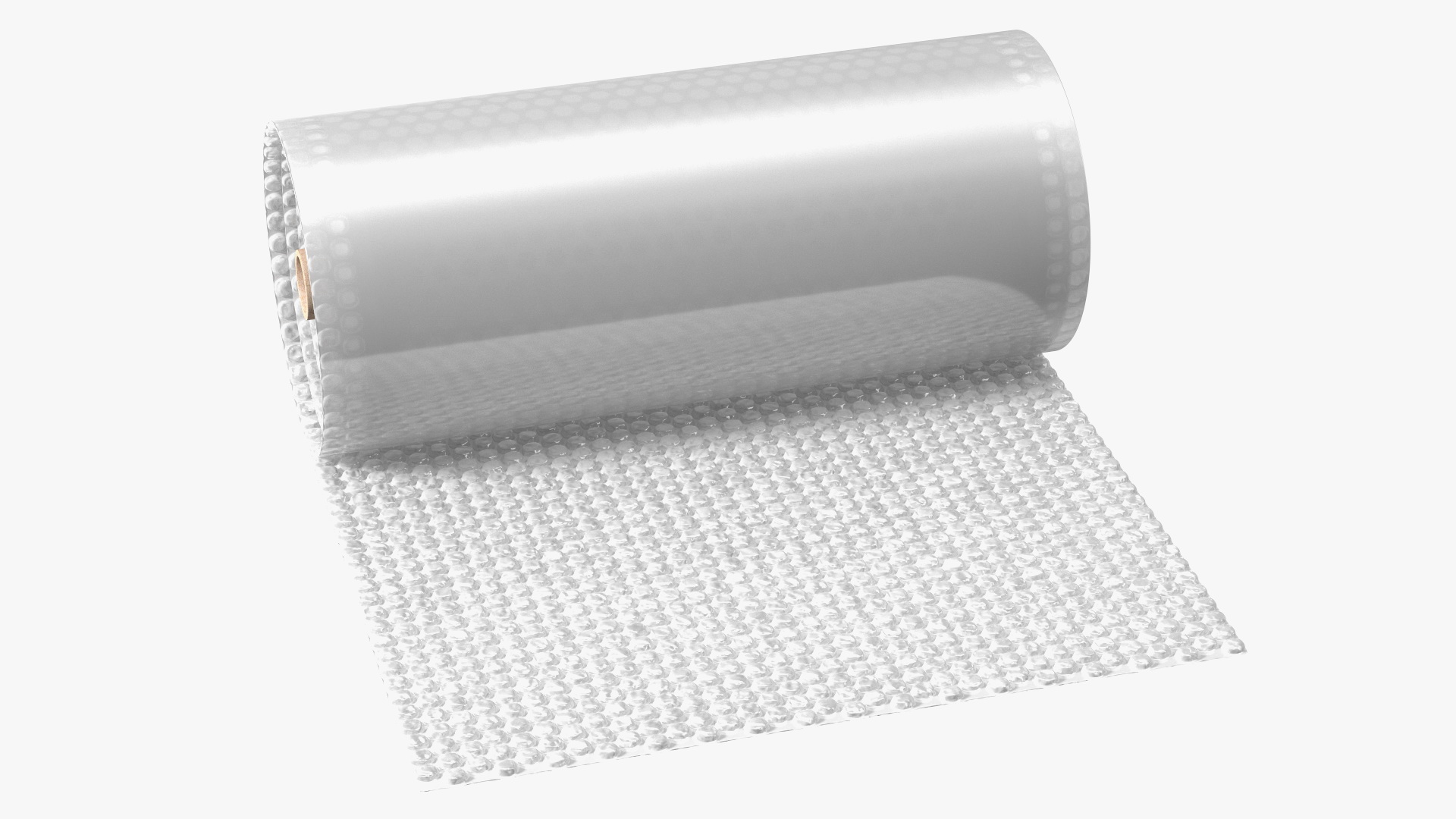 3D Transparent Bubble Wrap Roll Packaging model