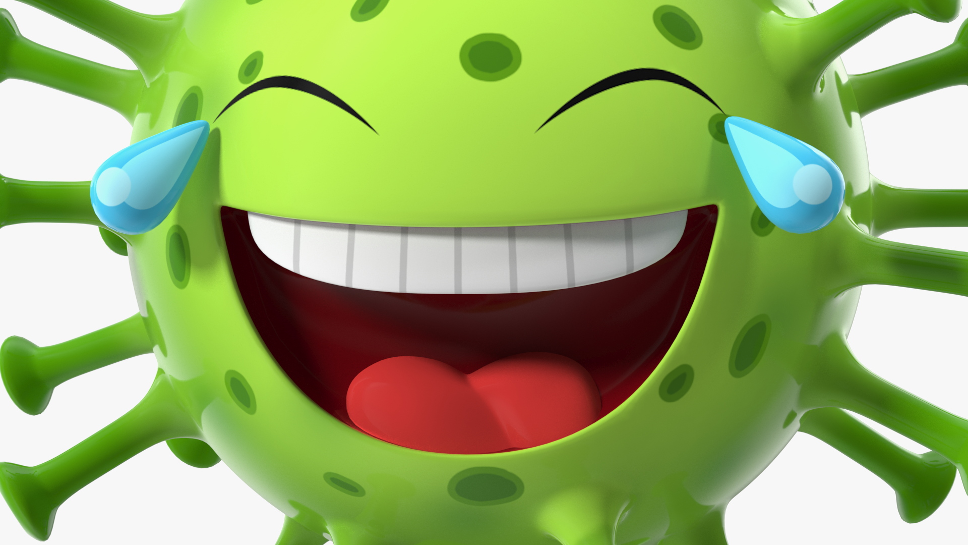 3D model Covid Emoji Laughing