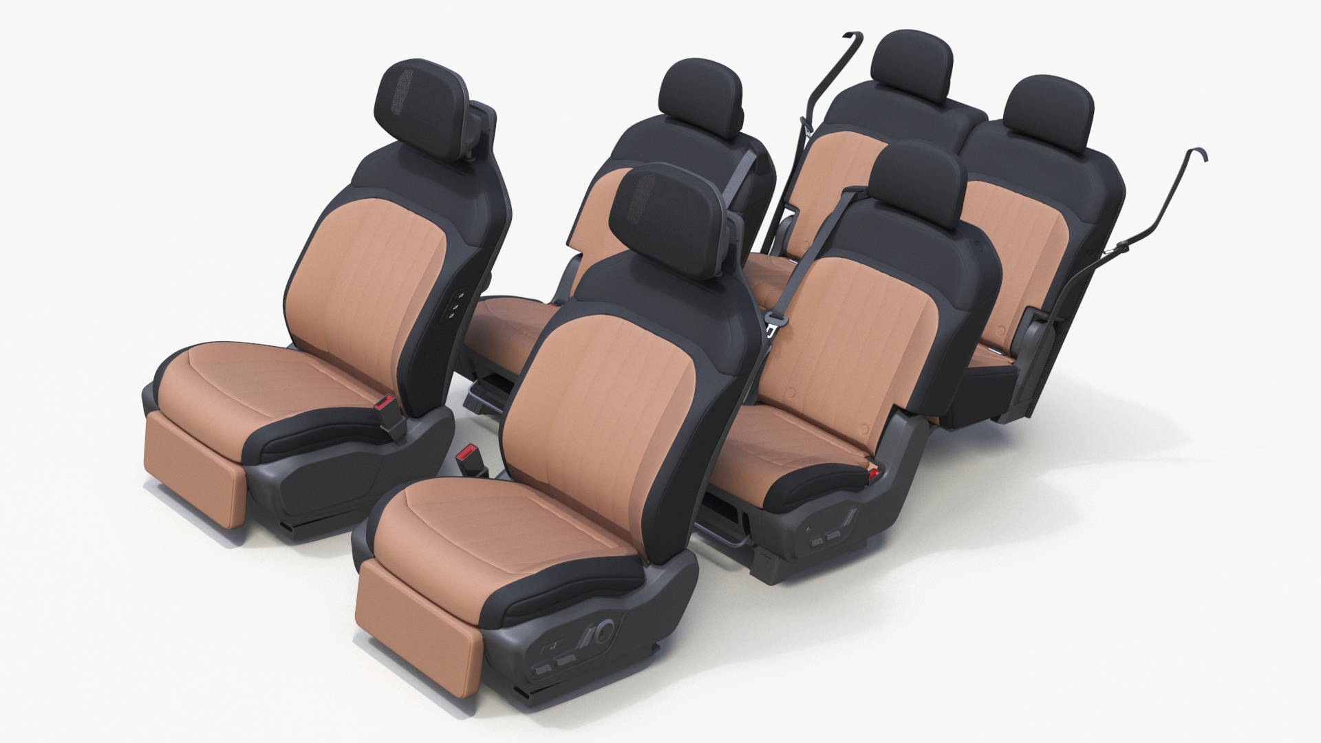 3D Vehicle Seats Row Interior Design model