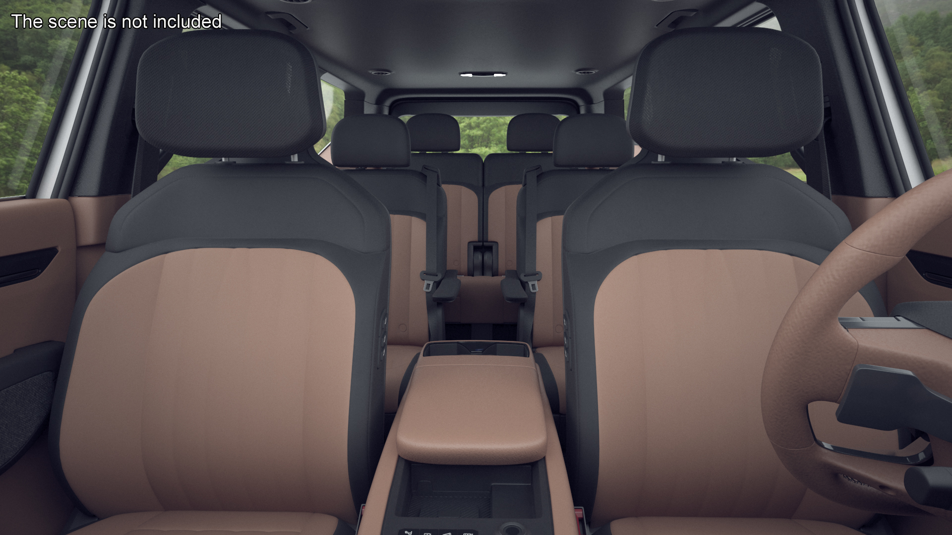 3D Vehicle Seats Row Interior Design model