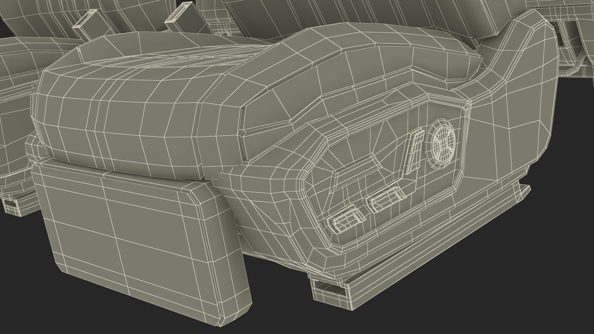 3D Vehicle Seats Row Interior Design model