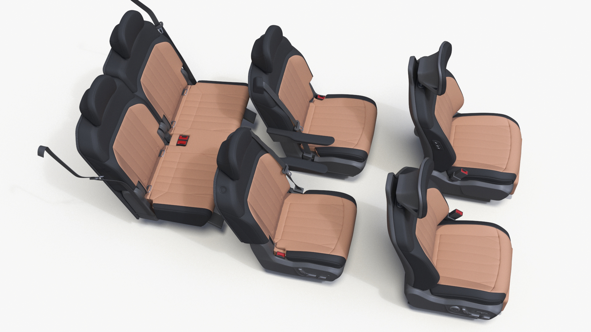 3D Vehicle Seats Row Interior Design model