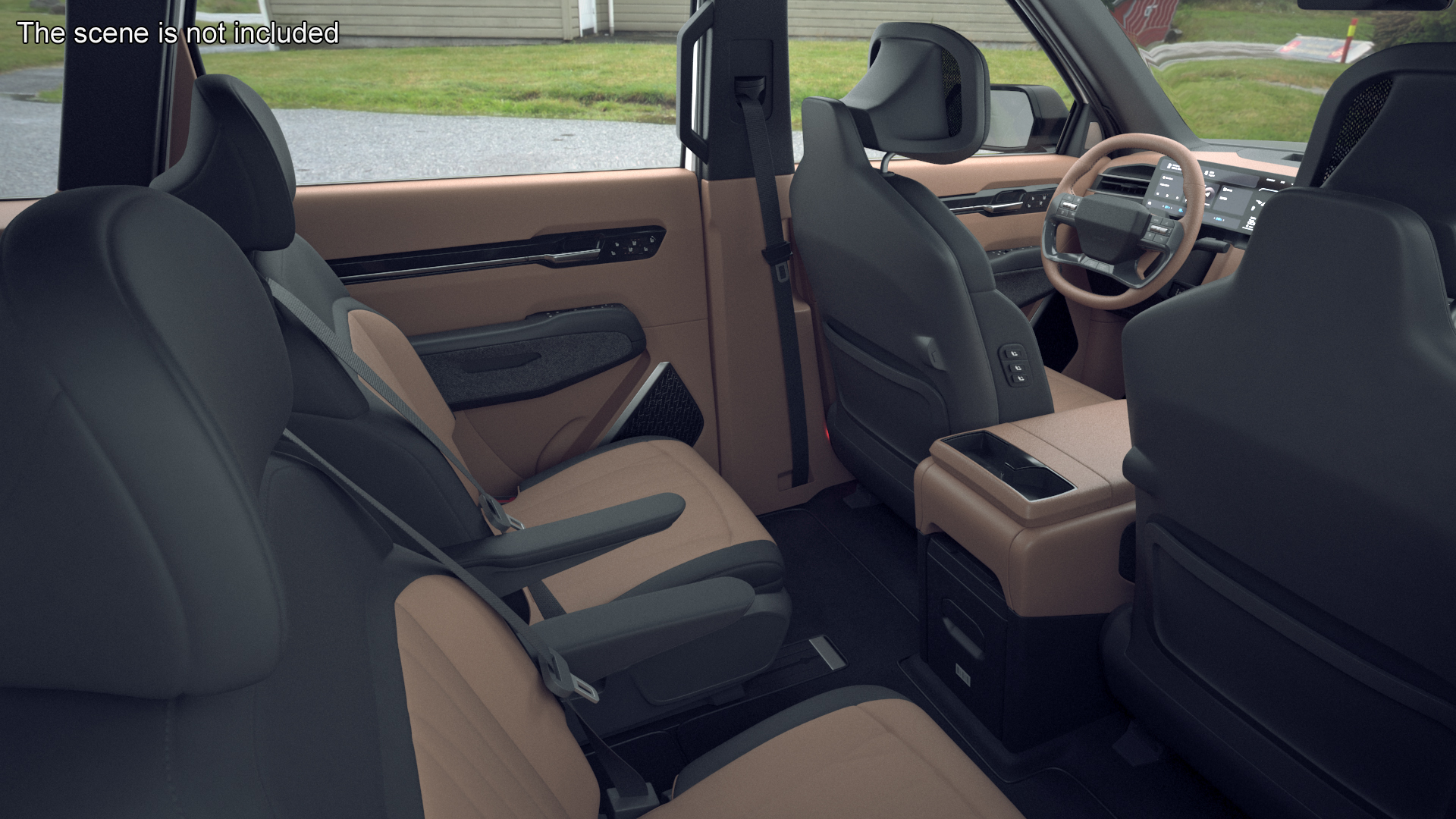 3D Vehicle Seats Row Interior Design model