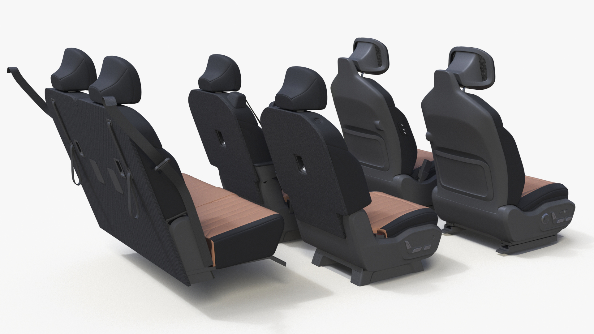 3D Vehicle Seats Row Interior Design model