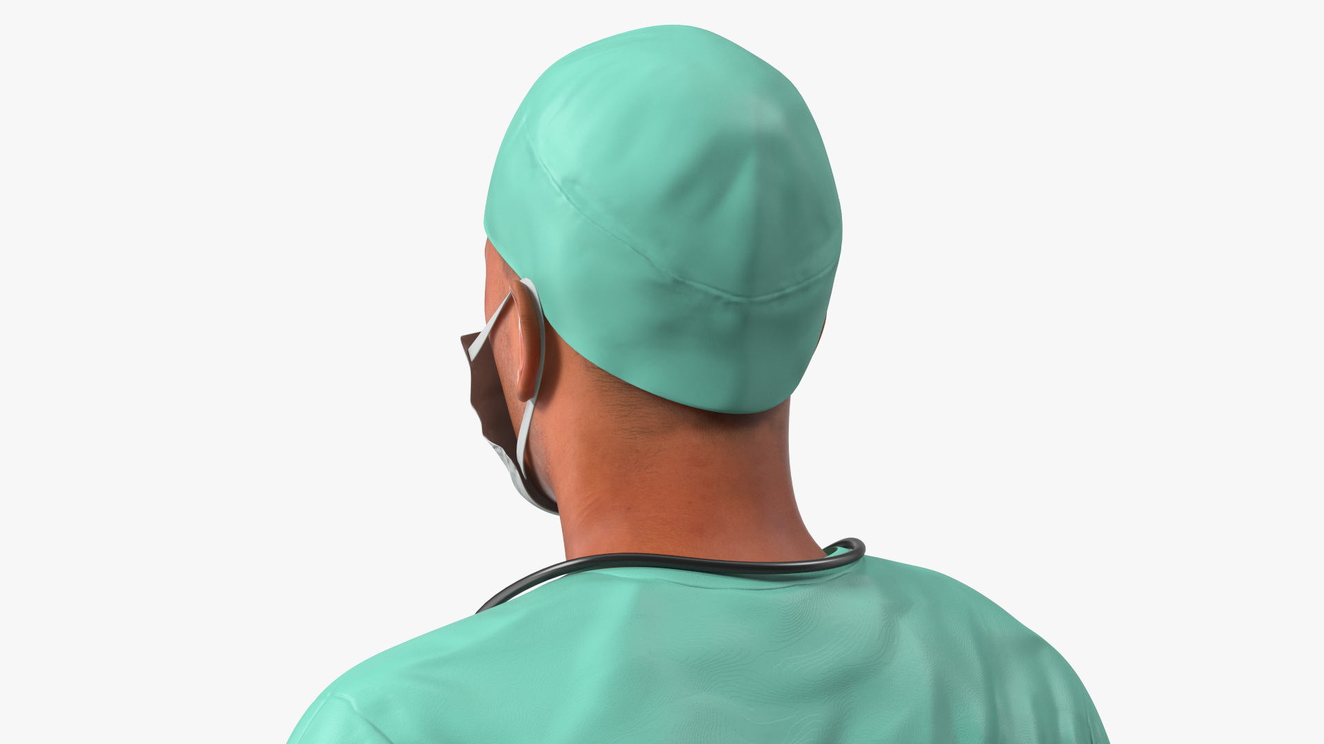 3D Male Surgeon Doctor wearing Mask Rigged for Maya model