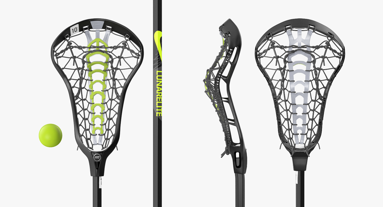 Nike Lunar Elite Womens Lacrosse Stick and Ball 3D