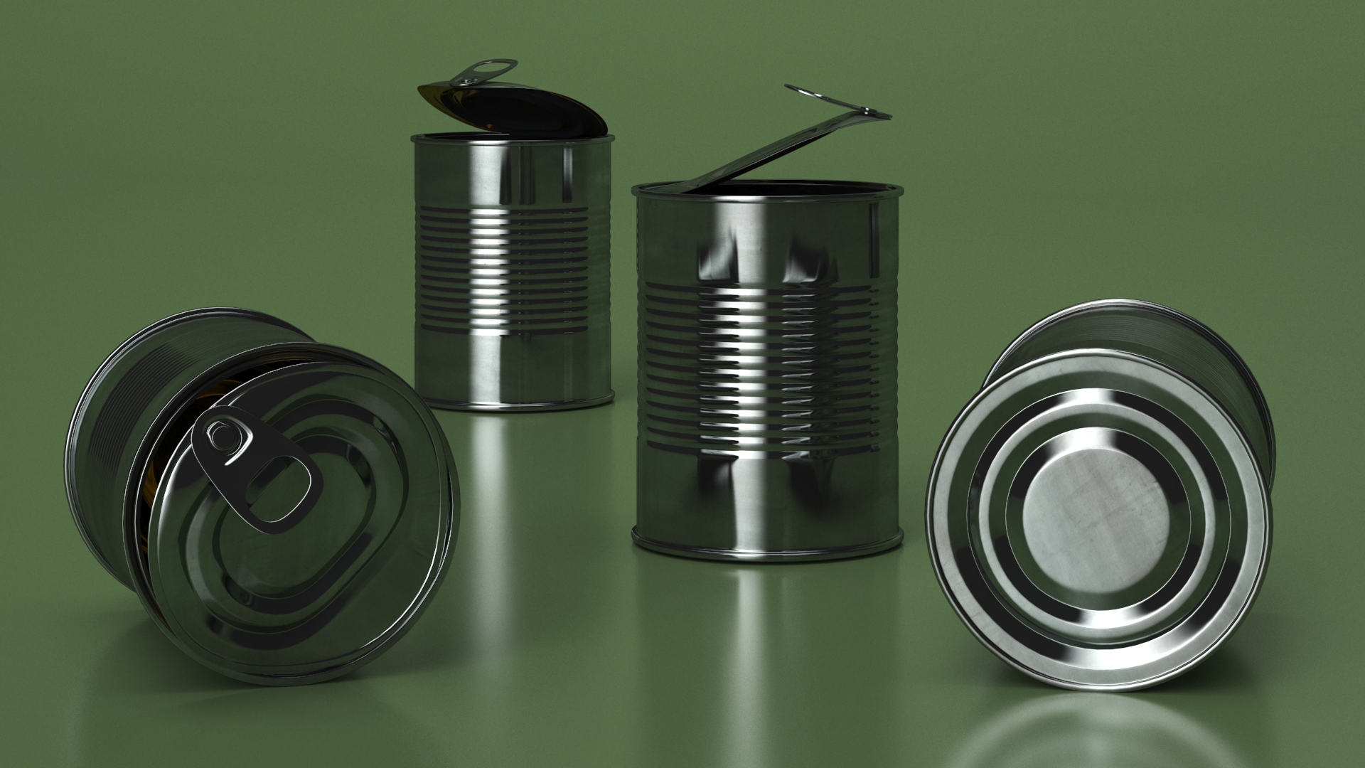 Opened Tin Can 3D model