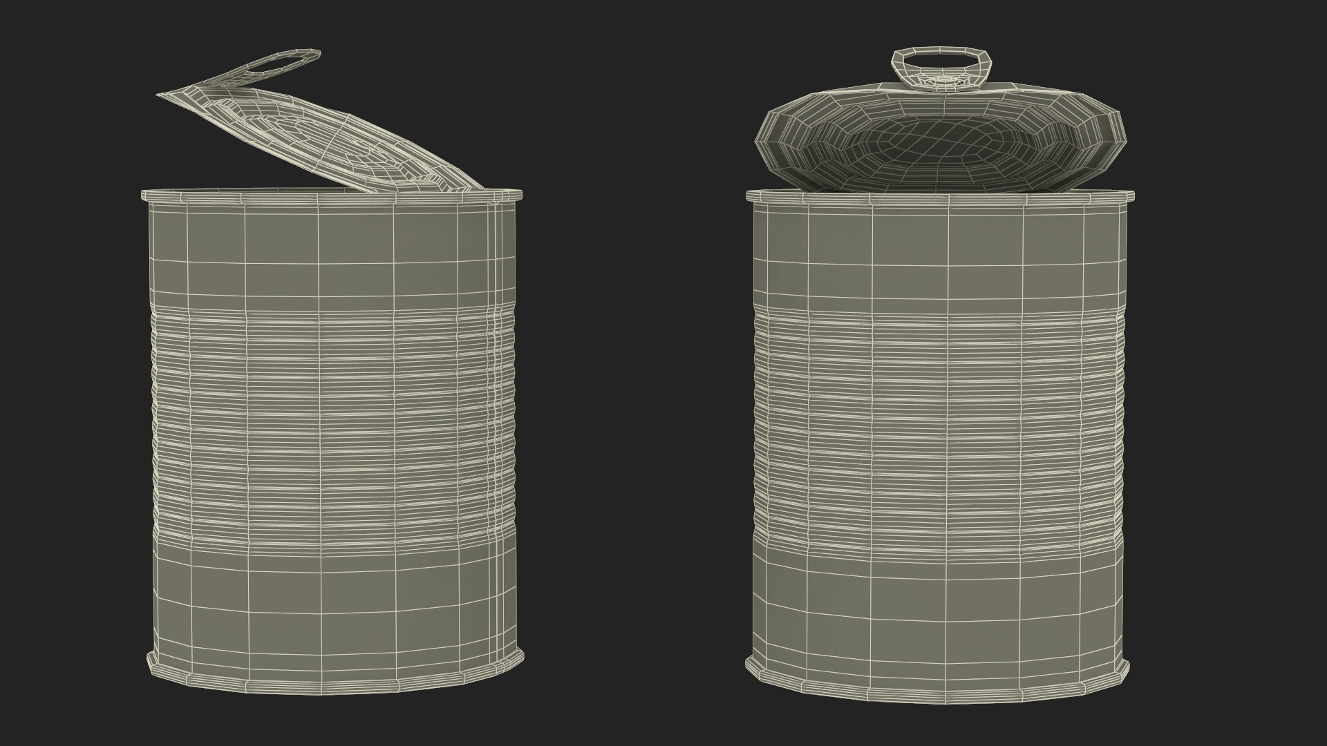 Opened Tin Can 3D model