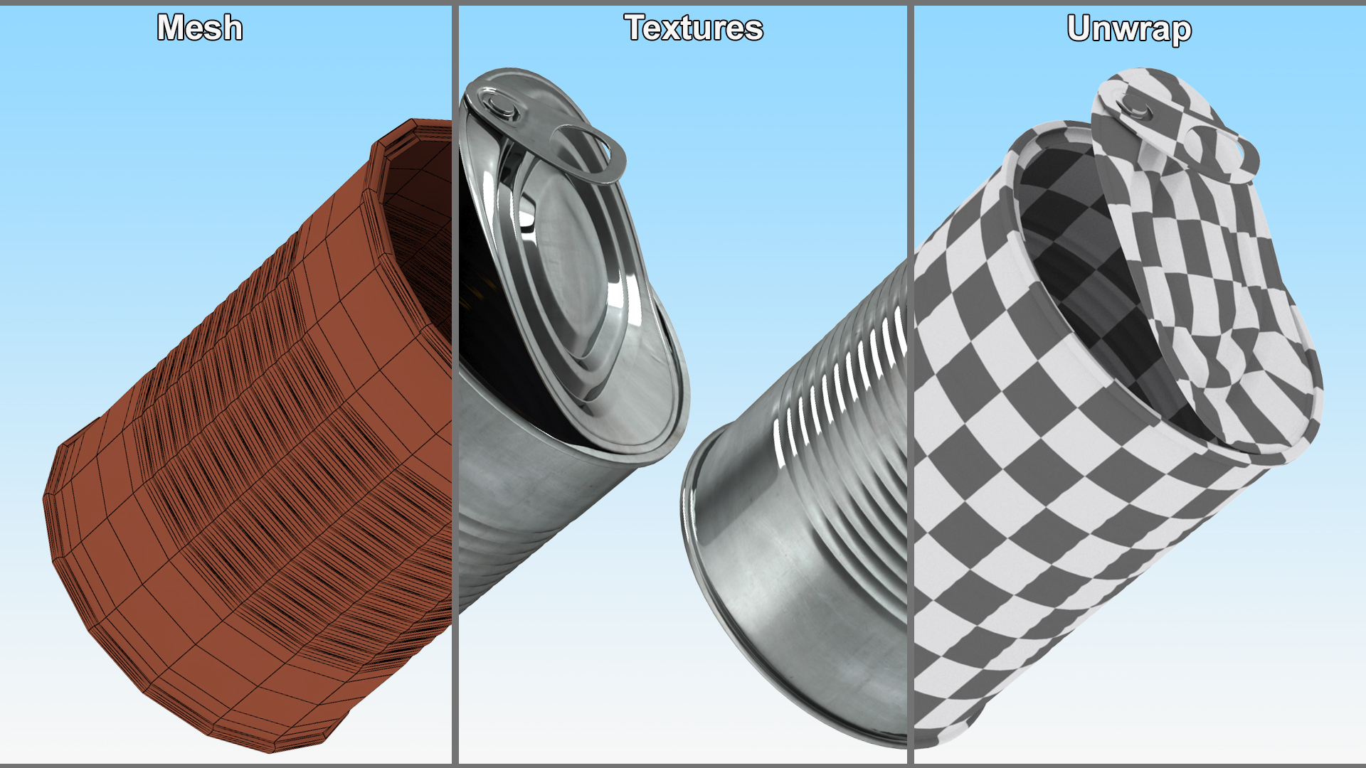 Opened Tin Can 3D model