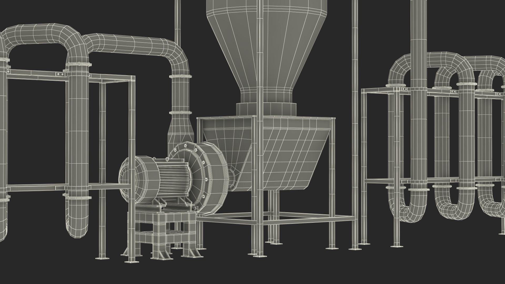 3D Plastic Recycling Plant model