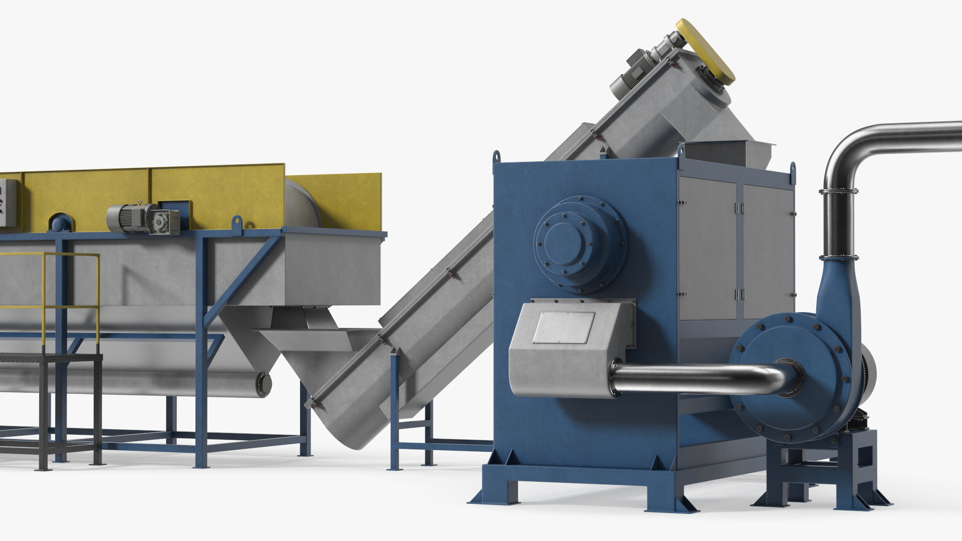 3D Plastic Recycling Plant model