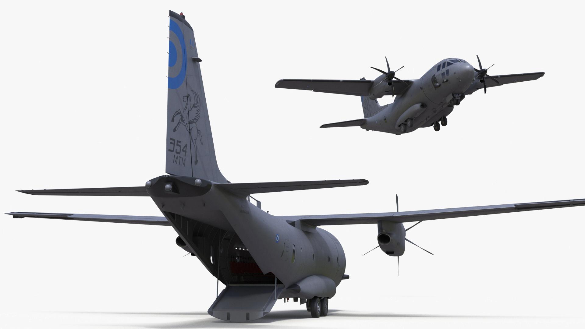 Aircraft Alenia C-27J Spartan Greece Rigged for Cinema 4D 3D