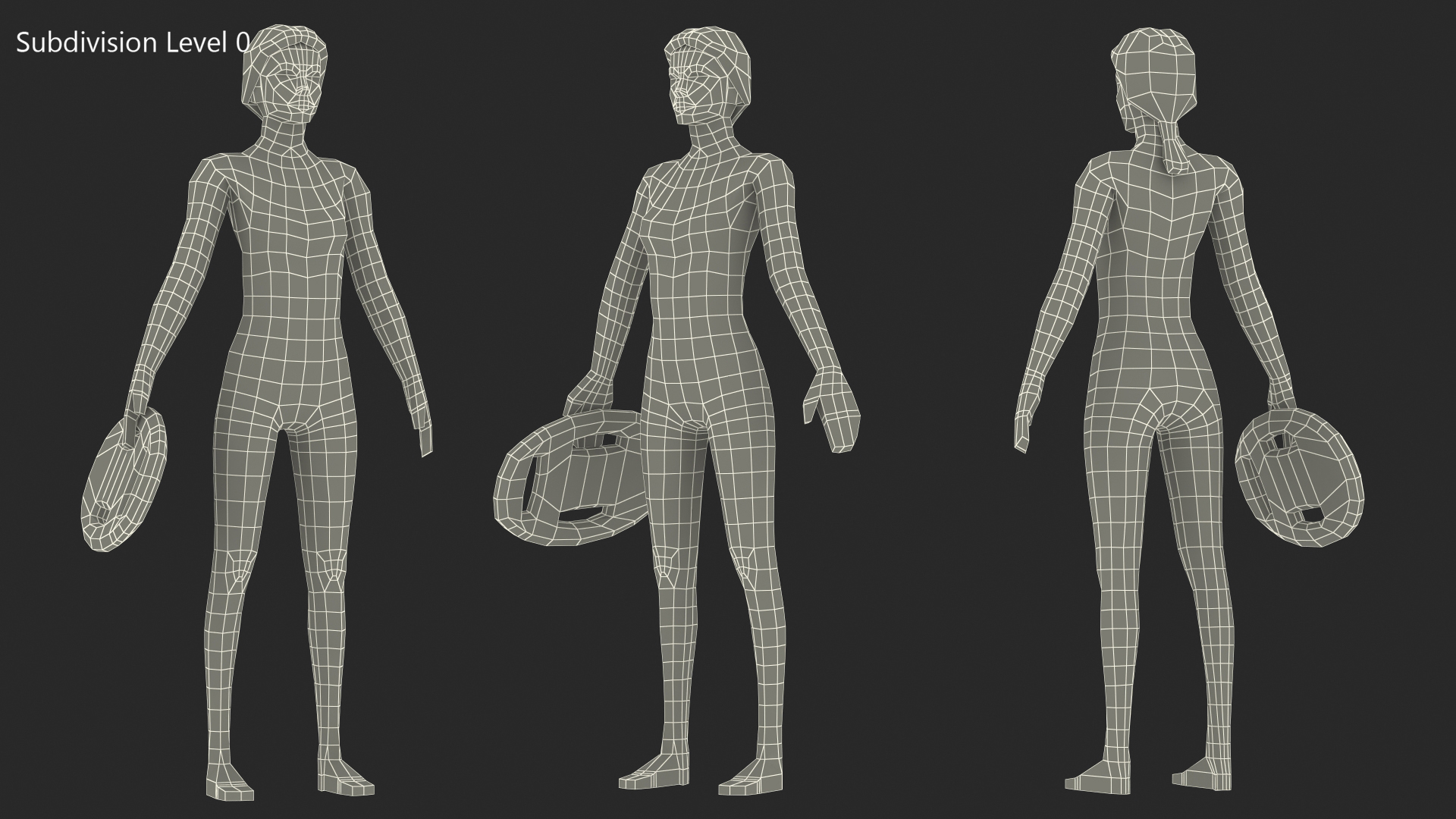 3D Low Poly Lifeguard model