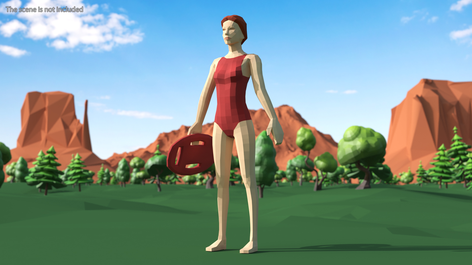 3D Low Poly Lifeguard model