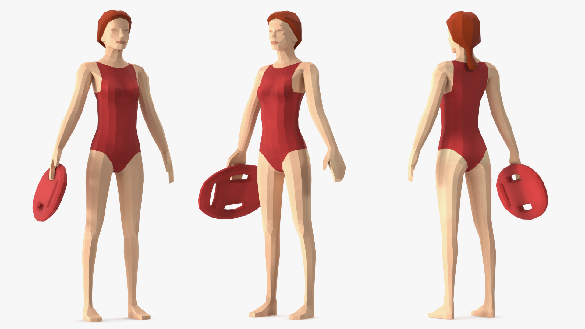 3D Low Poly Lifeguard model