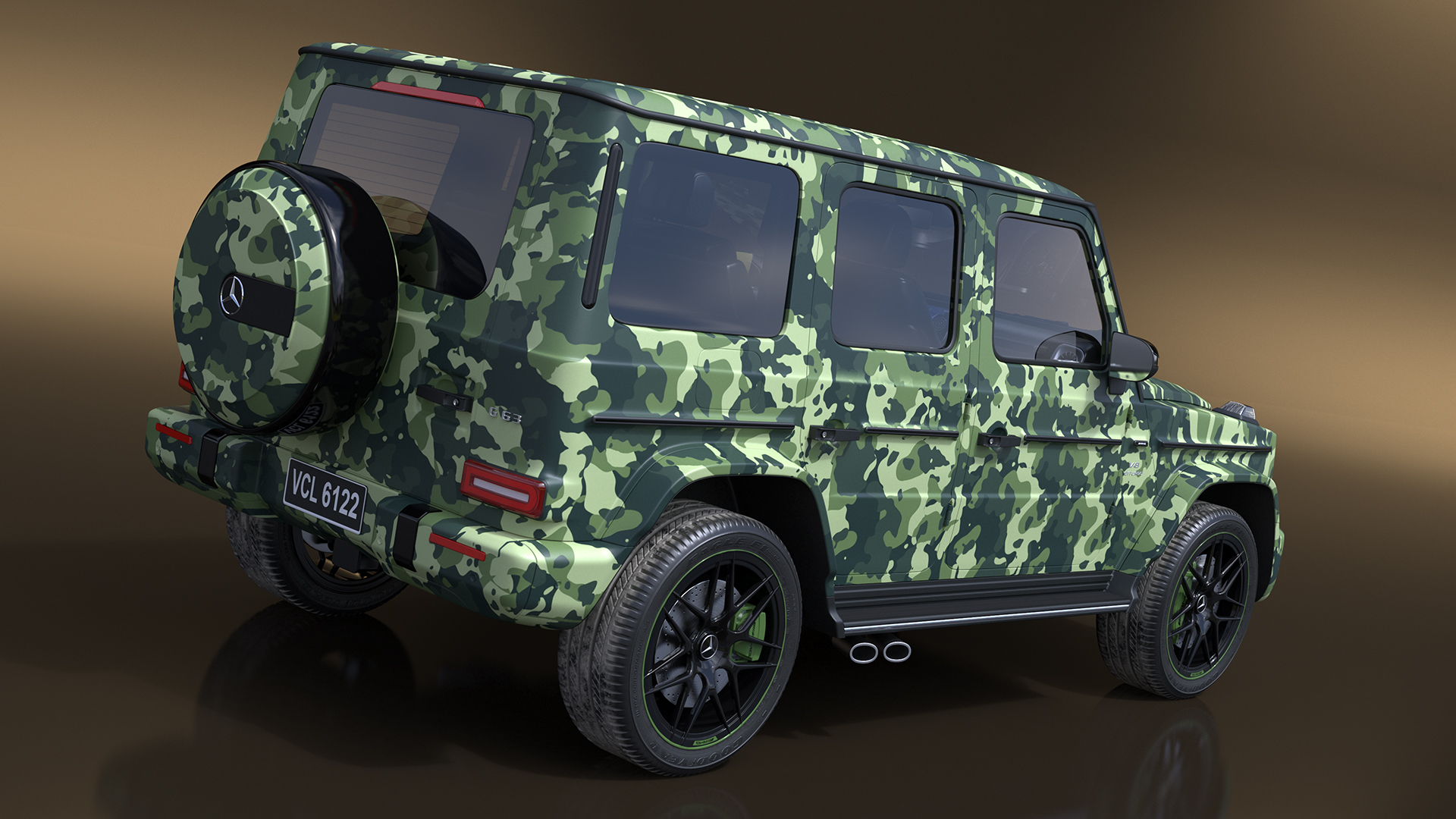 3D Mercedes-Benz G63 AMG 2019 Camouflage Matte model