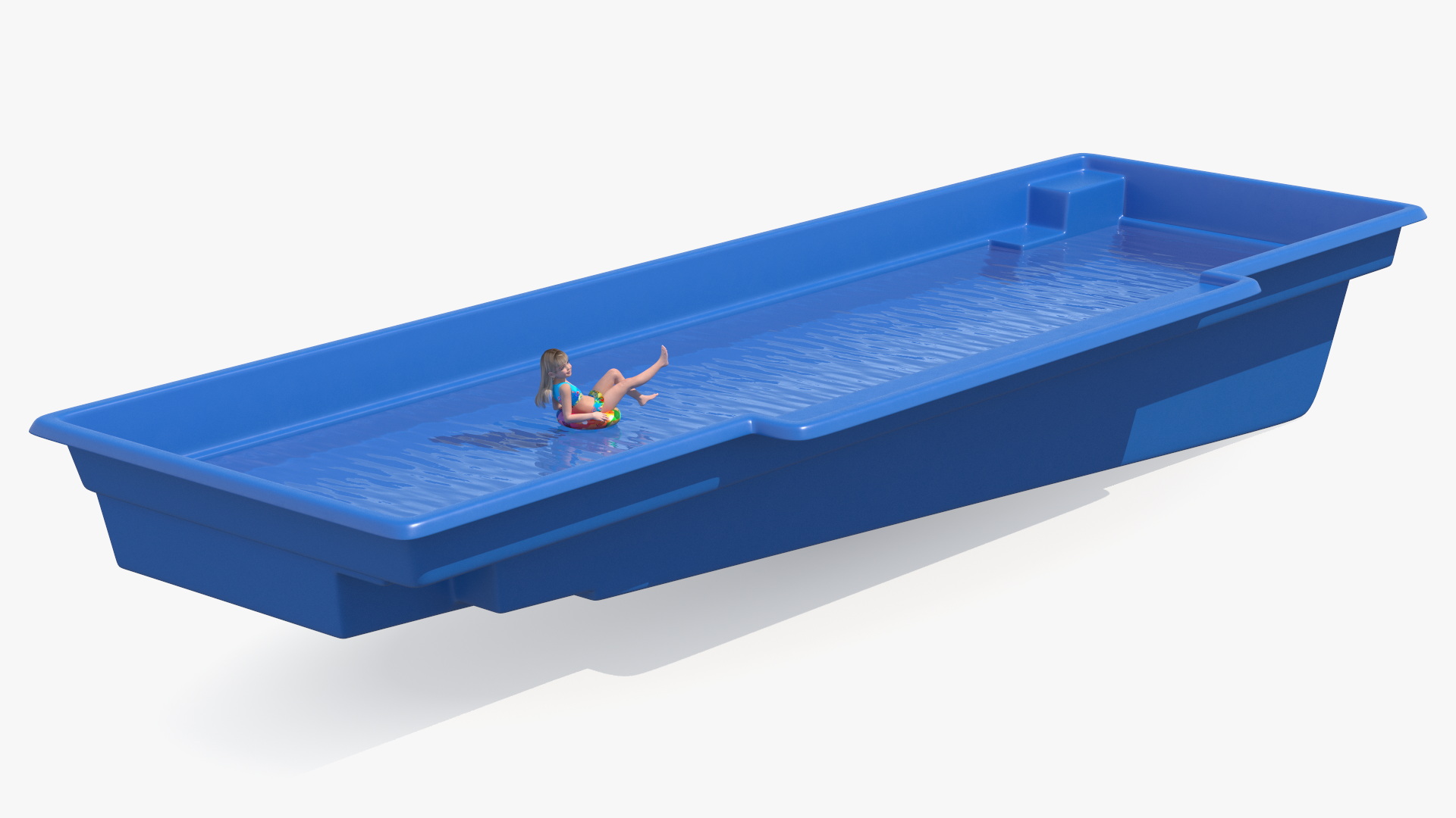 3D model Plunge Pool and Child Girl Swimming