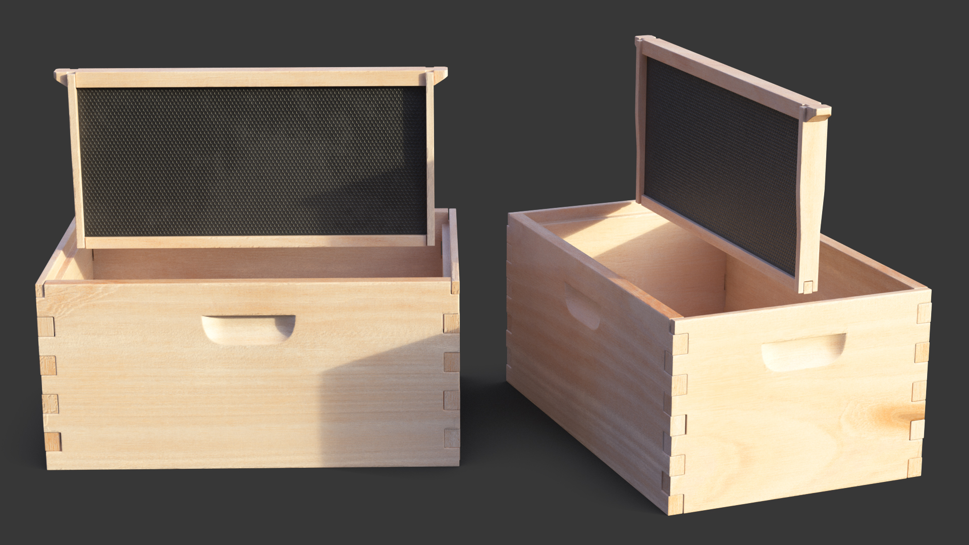 Beehive Box with Frame 3D