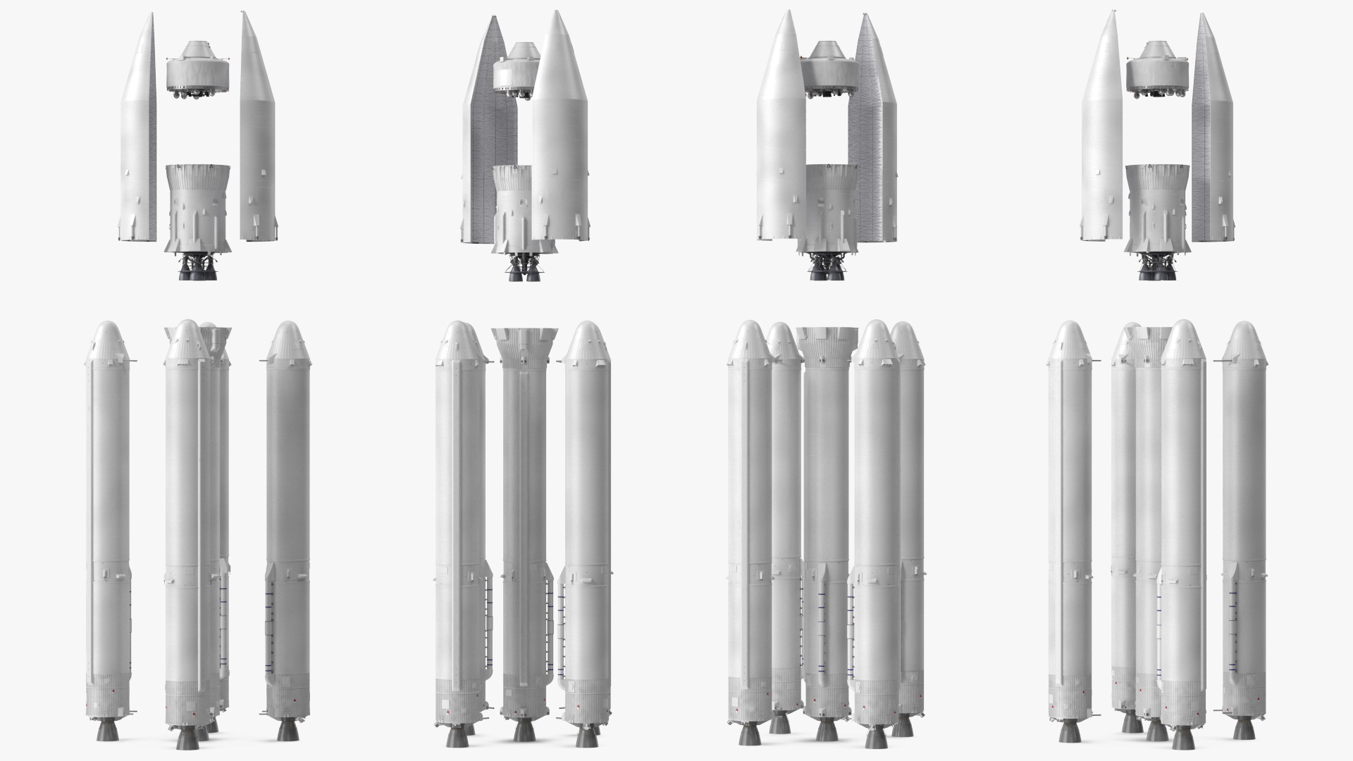 Heavy Lift Rocket System 3D model