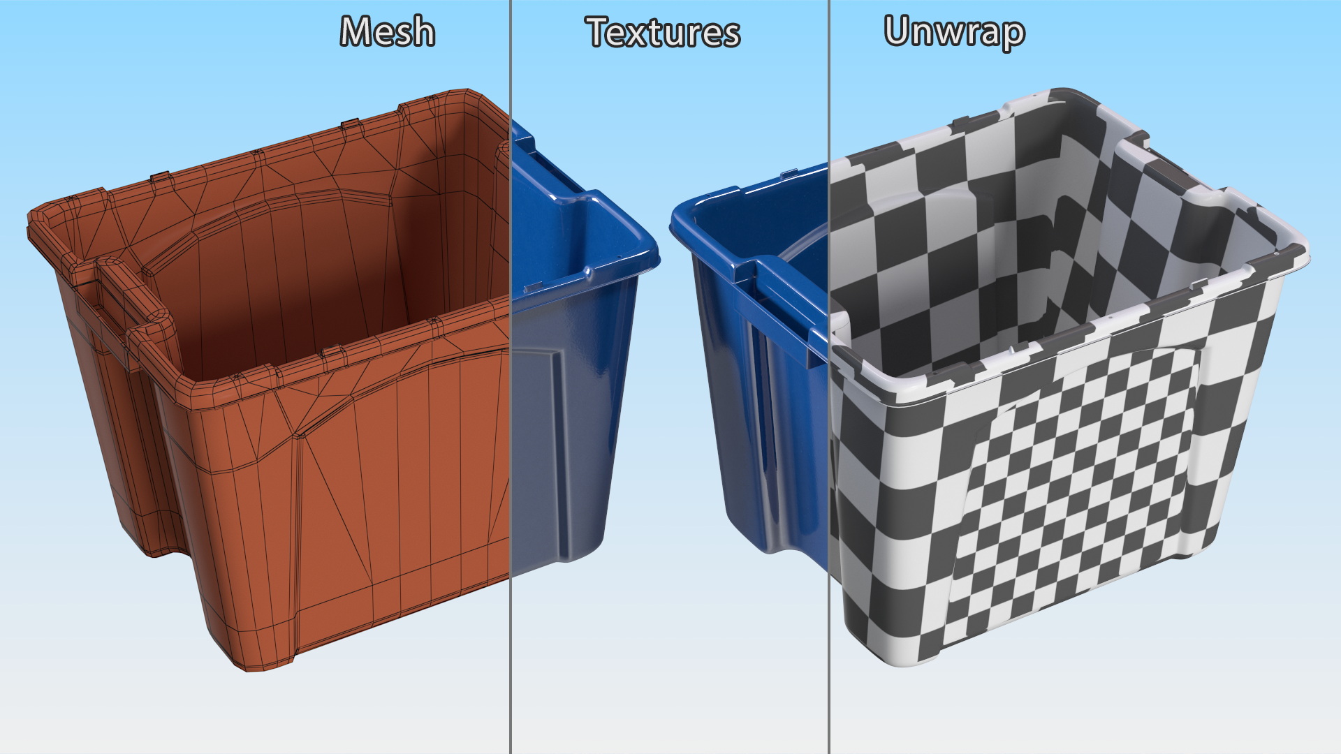 3D Stackable Recycling Bin model