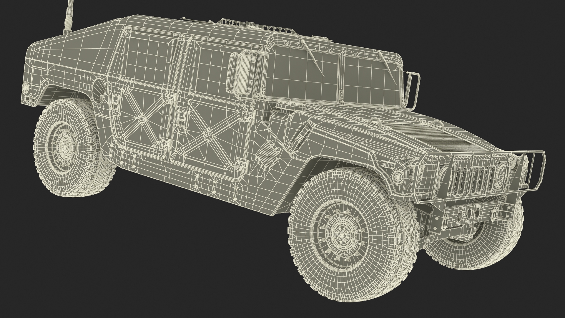 3D Military Humvee Vehicle model