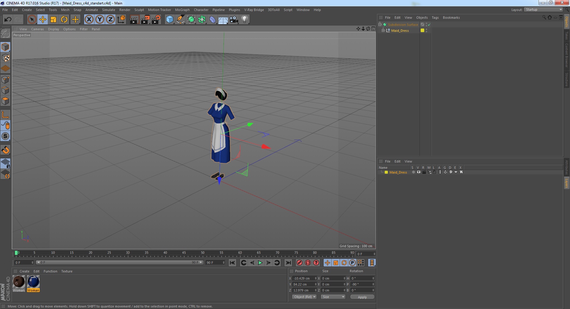 3D model Maid Dress