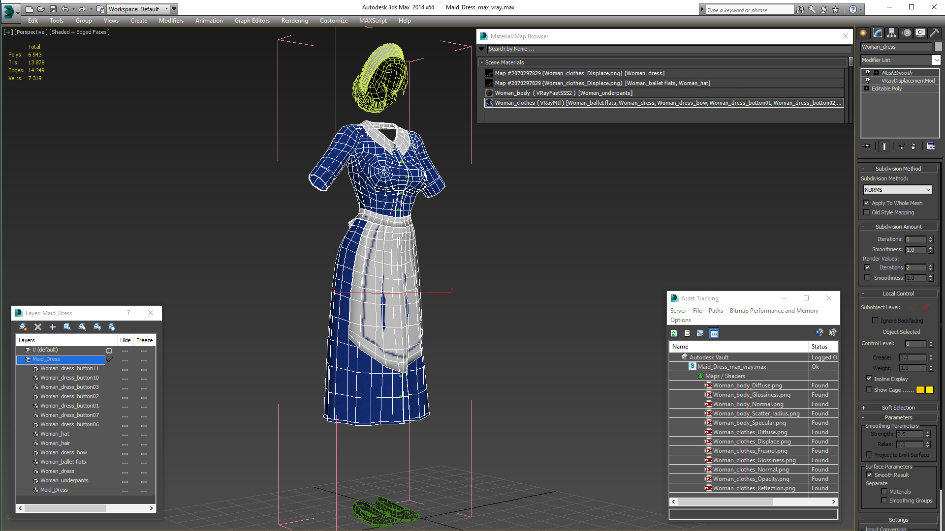 3D model Maid Dress