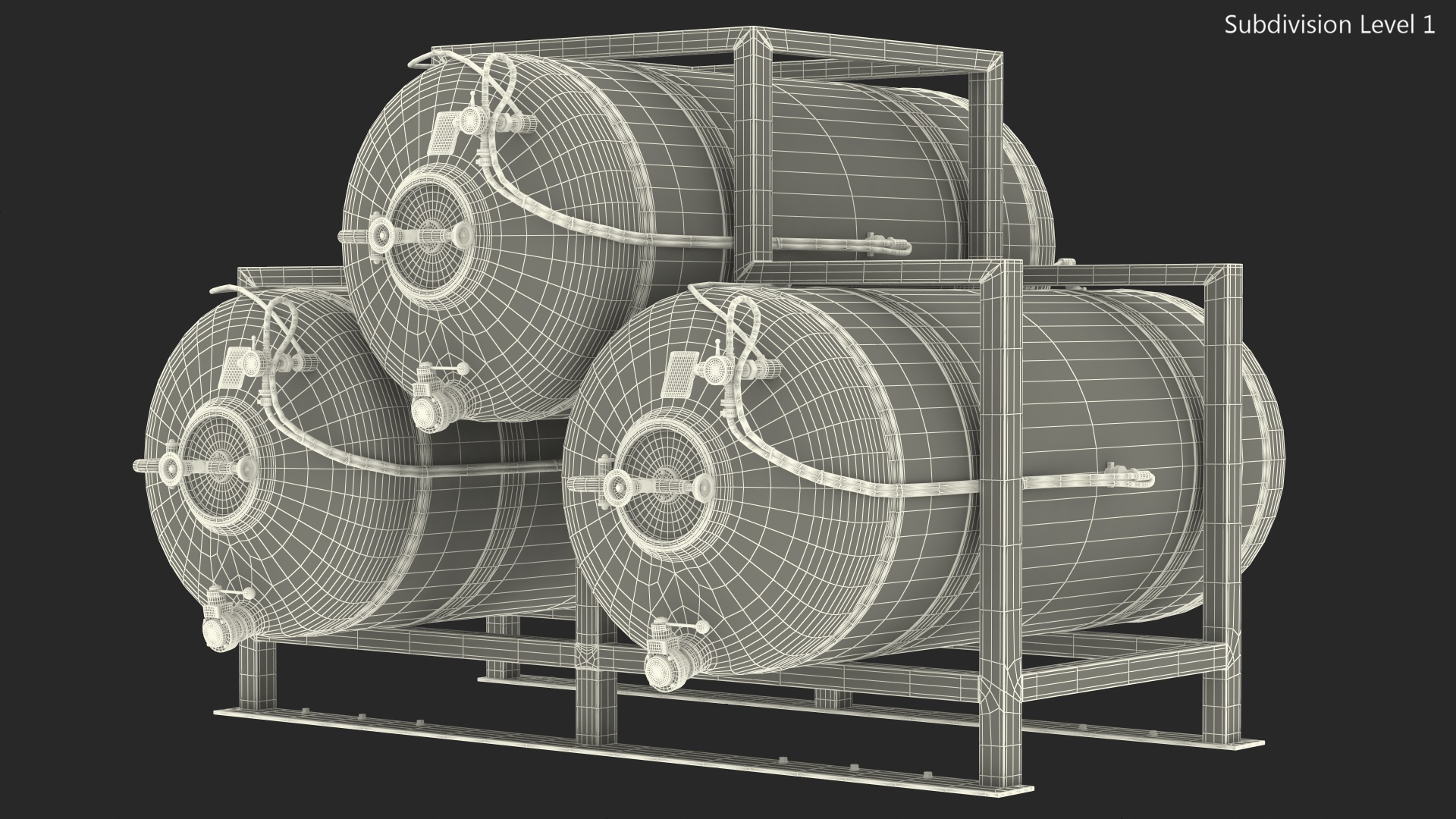 Beer Storage Tank System 3D model